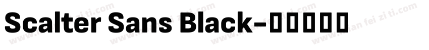 Scalter Sans Black字体转换